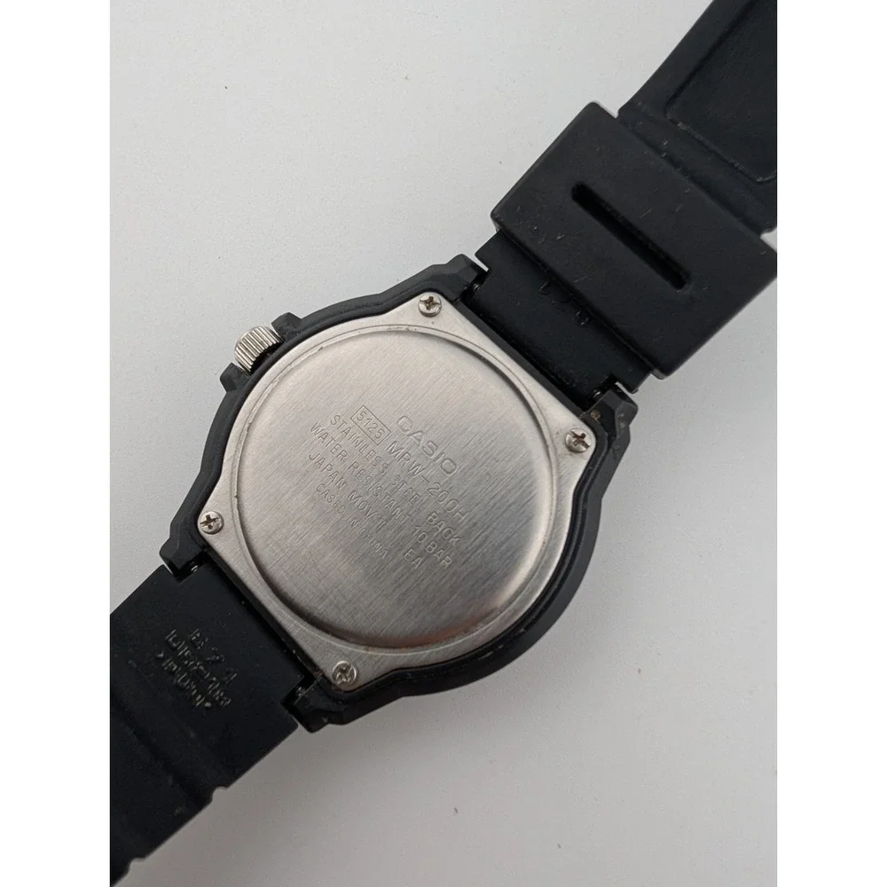 Casio MRW200H Men's Watch 43mm Case Black Resin Band- New Battery